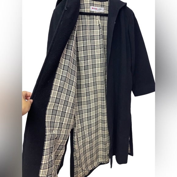 Vintage Saint Laurent Rive Gauche Paris Women’s Black Pure Cashmere Coat Size 34 - Picture 3 of 10